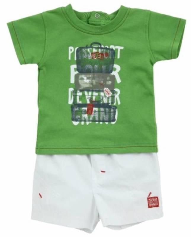 Ensemble Tee-Shirt et Short Vert 9 mois Absorba Ensemble Tee-Shirt et Short Vert 9 mois de chez Absorba, collection BB Couleur G