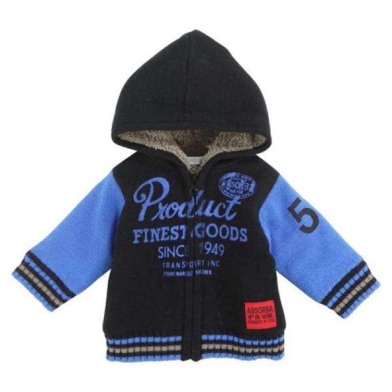 Gilet Zippé à Capuche Noir et Bleu Garçon 12 Mois Absorba Gilet Zippé à Capuche Noir et Bleu Garçon 12 Mois de chez Absorba, collection Black Color