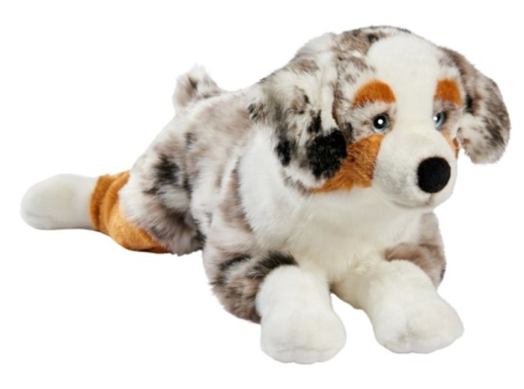 Peluche Chien Berger Australien Couché Anima Peluche Chien Berger Australien Couché de chez Anima, collection Les Animaux de Compagnies
