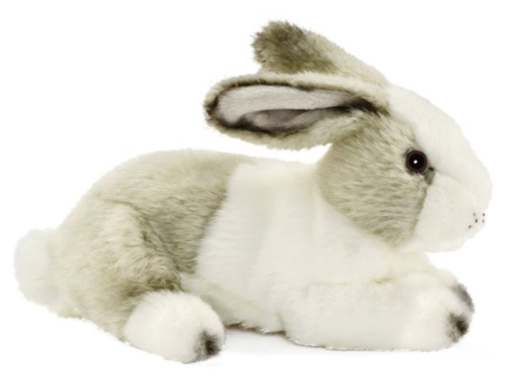 lapin peluche blanc