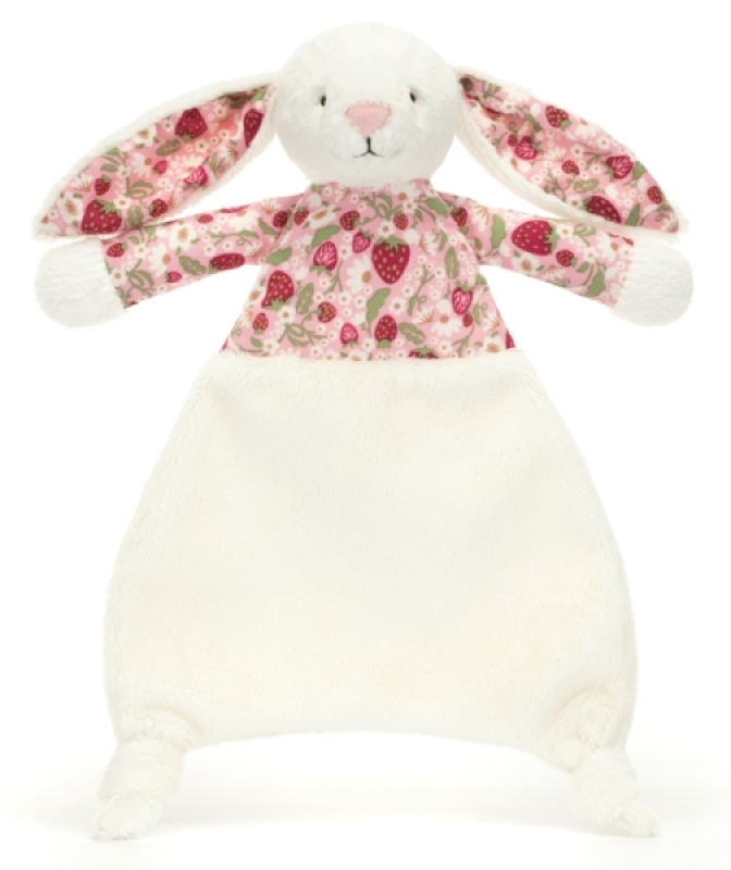 Doudou Lapin Crème Berry Blossom Bashful Comforter Baby Jellycat Doudou Lapin Crème Berry Blossom Bashful Comforter de chez Baby Jellycat, collection Collection Baby Lapin Bashful