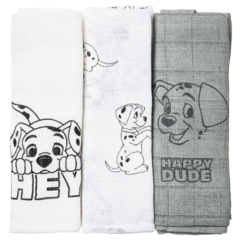Lot de 3 Langes 101 Dalmatien Babycalin Lot de 3 Langes 101 Dalmatien de chez Babycalin, collection 101 Dalmatien