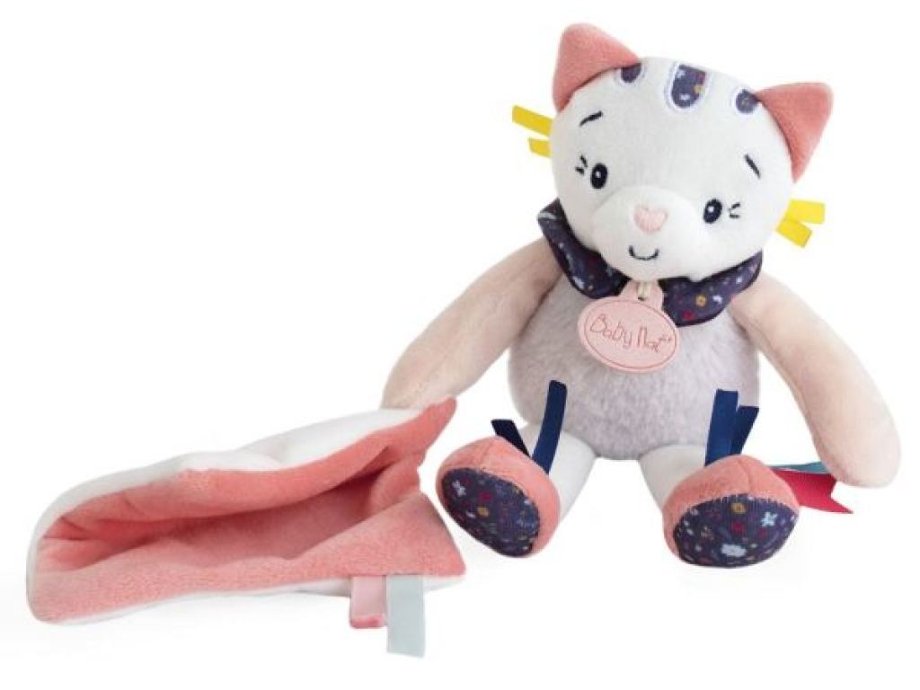 Babynat Peluche Chat Pollen Avec Mouchoir Babynat Peluche Chat Pollen Avec Mouchoir
