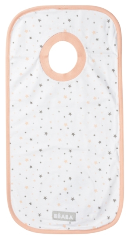 Bavoir Coton Etoiles Rose Beaba Bavoir Coton Etoiles Rose de chez Beaba, collection Le repas