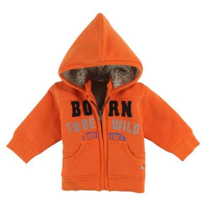 Blouson Sweat Zippé Capuche Orange Confetti Blouson Sweat Zippé Capuche Orange de chez Confetti, collection Indigo Bobo Garçon