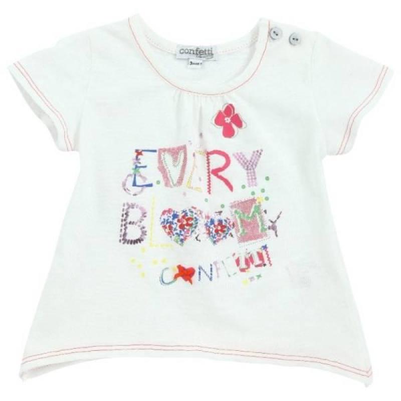 Tee-Shirt Manches Courtes Ivoire Confetti Tee-Shirt Manches Courtes Ivoire de chez Confetti, collection Ethno Baroud Fille