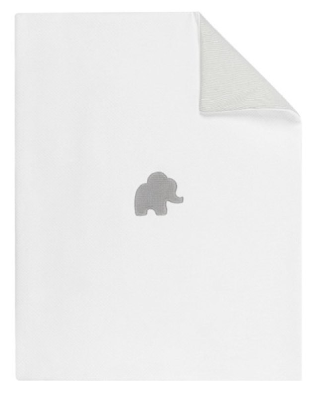Couverture Eléphant Tembo Blanche - 100 x 75 cm de chez , collection Tembo