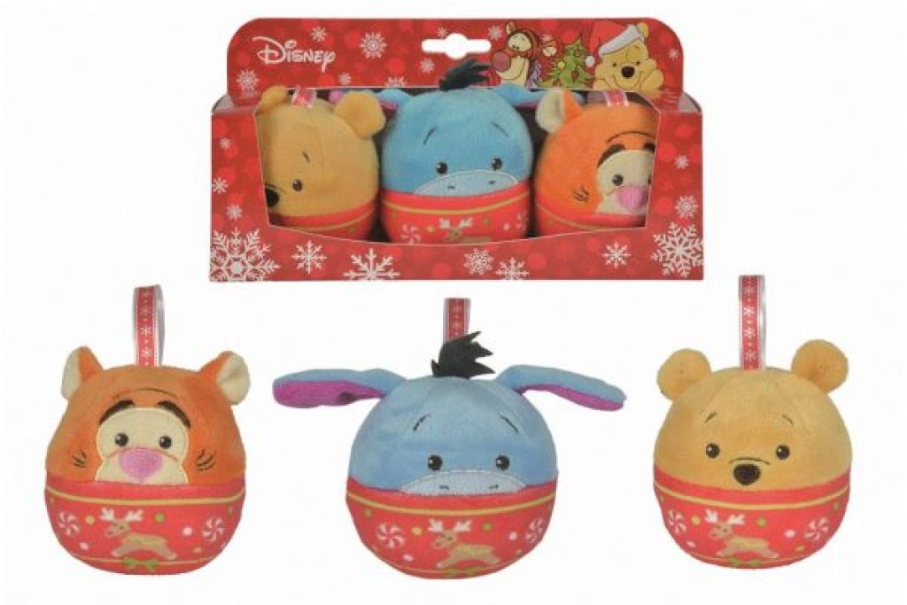 Coffret 3 Boules de Noël Winnie Ourson et ses amis de chez Disney, collection Winnie et ses Amis