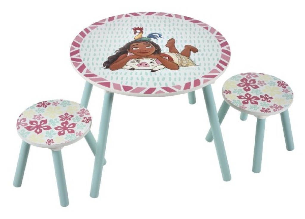 Table et Tabourets Vaiana Disney Home Table et Tabourets Vaiana de chez Disney Home, collection Vaiana Home
