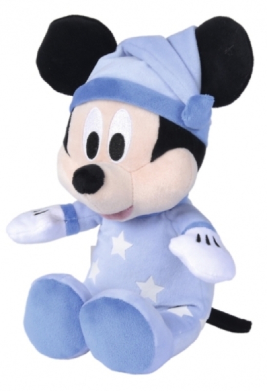 Peluche Mickey Bonne Nuit  - 25 cm de chez Disney, collection Mickey et Minnie