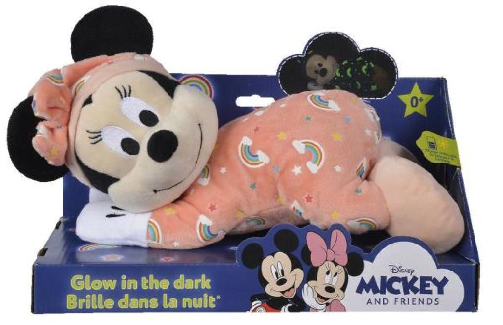 Peluche Minnie Luminescent - 30 cm de chez Disney, collection Mickey et Minnie