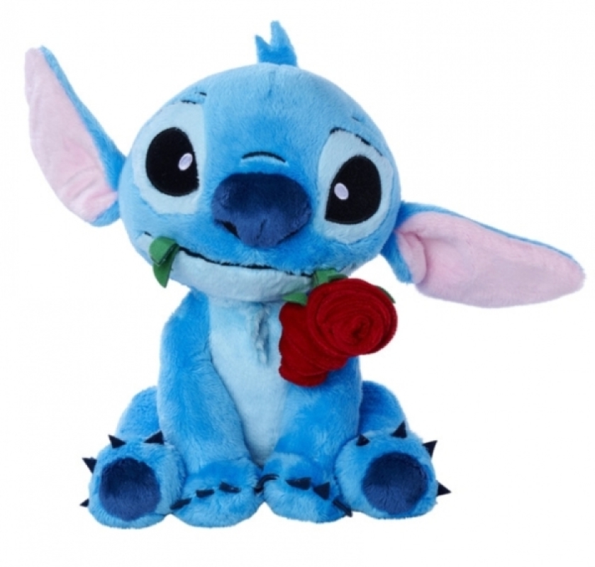 Peluche Stitch avec Rose Disney Peluche Stitch avec Rose de chez Disney, collection Stitch