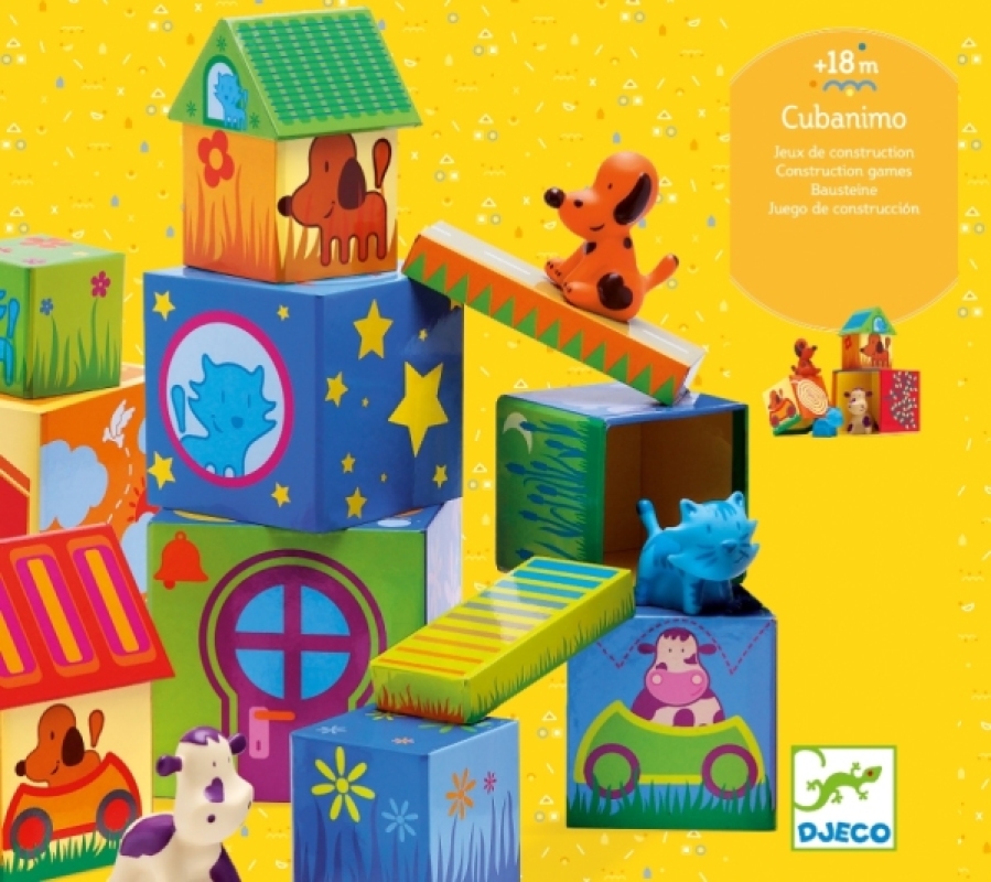 Jeu de Construction Cube Cubanimo Djeco Jeu de Construction Cube Cubanimo de chez Djeco, collection Cubes premier age