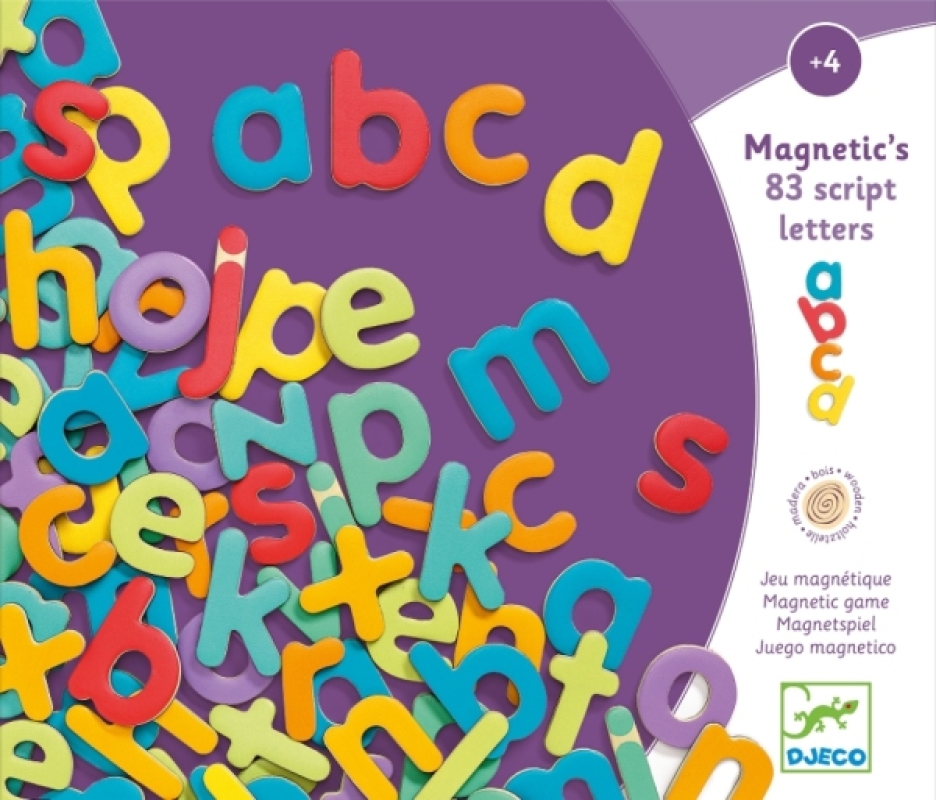 Jeu Magnetique 83 letters Djeco Jeu Magnetique 83 letters de chez Djeco, collection Magnetiques bois