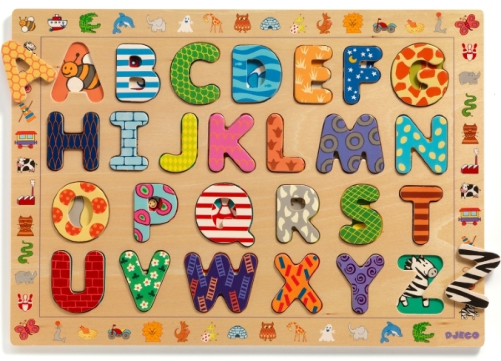 Puzzle ABC de chez Djeco, collection Puzzles educatifs bois