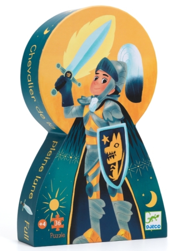 Puzzle Silhouette Chevalier de la pleine lune Djeco Puzzle Silhouette Chevalier de la pleine lune de chez Djeco, collection Puzzles silhouettes