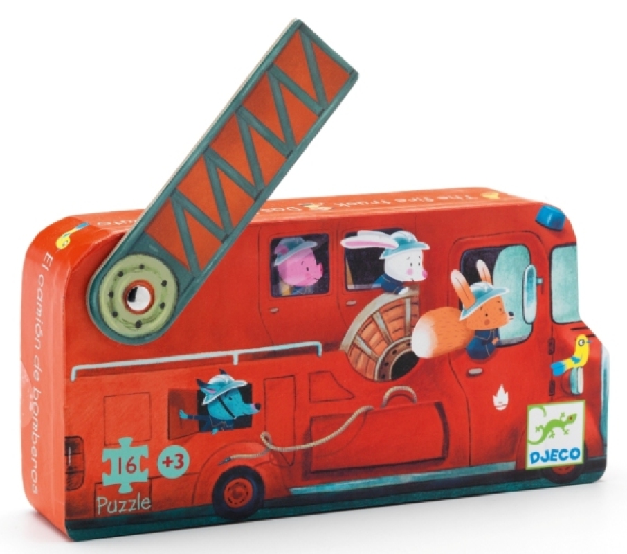 Puzzle Silhouette Le Camion de Pompiers Djeco Puzzle Silhouette Le Camion de Pompiers de chez Djeco, collection Puzzles silhouettes