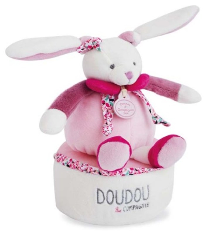 Doudou et Compagnie Cerise Doudou Attache-Sucette Rose