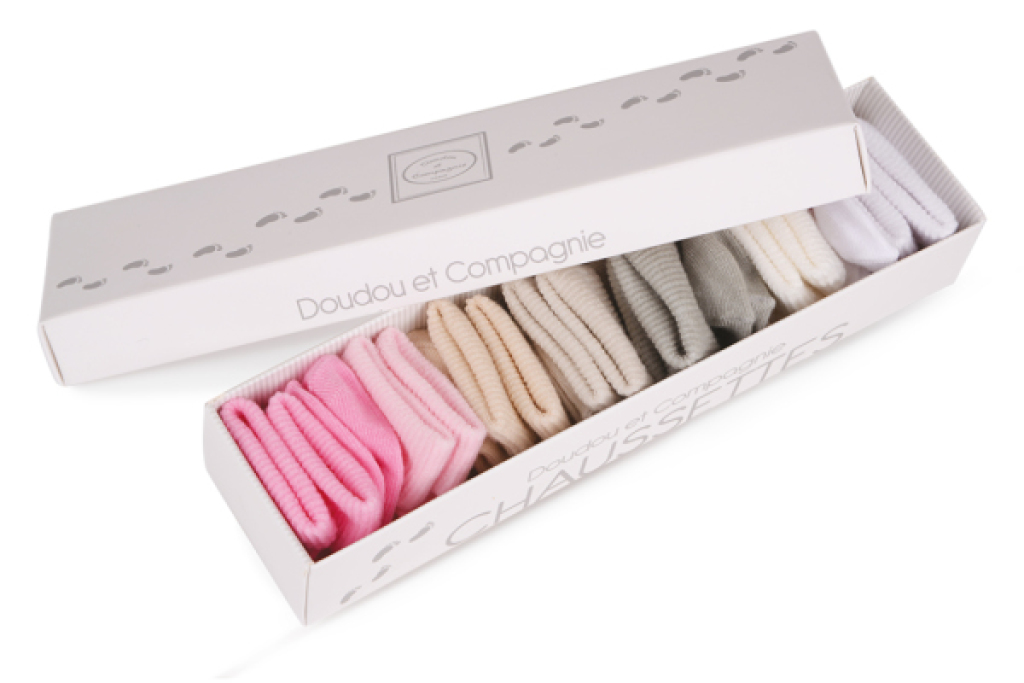 Doudou et Compagnie Coffret Chaussettes Fille 0-6 mois Doudou et Compagnie Coffret Chaussettes Fille 0-6 mois