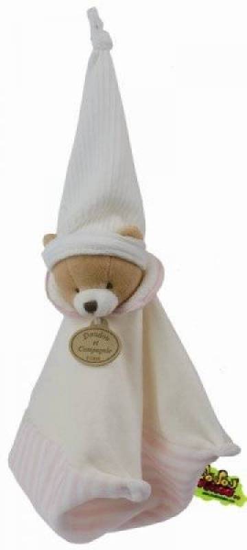 Doudou et Compagnie Doudou Eponge Ours Rose Tatoo Doudou et Compagnie Doudou Eponge Ours Rose Tatoo