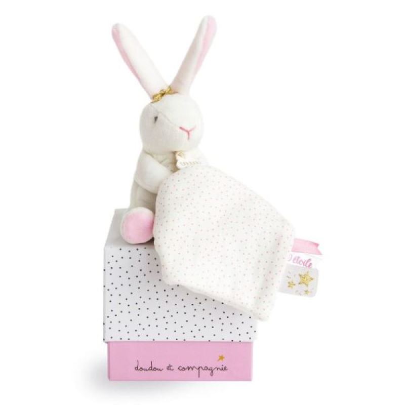 Doudou Lapin Fleurs Poudre de Perlidoudou Doudou et Compagnie Doudou Lapin Fleurs Poudre de Perlidoudou de chez Doudou et Compagnie, collection J'aime mon Doudou