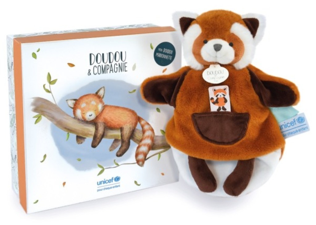 Doudou Marionnette Panda Roux Unicef Doudou et Compagnie Doudou Marionnette Panda Roux Unicef de chez Doudou et Compagnie, collection UNICEF Doudou et Compagnie
