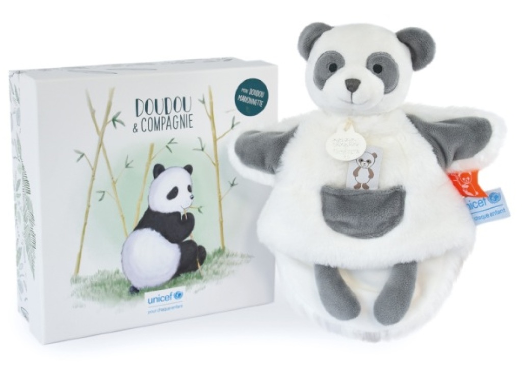 Doudou Marionnette Panda Unicef Doudou et Compagnie Doudou Marionnette Panda Unicef de chez Doudou et Compagnie, collection UNICEF Doudou et Compagnie