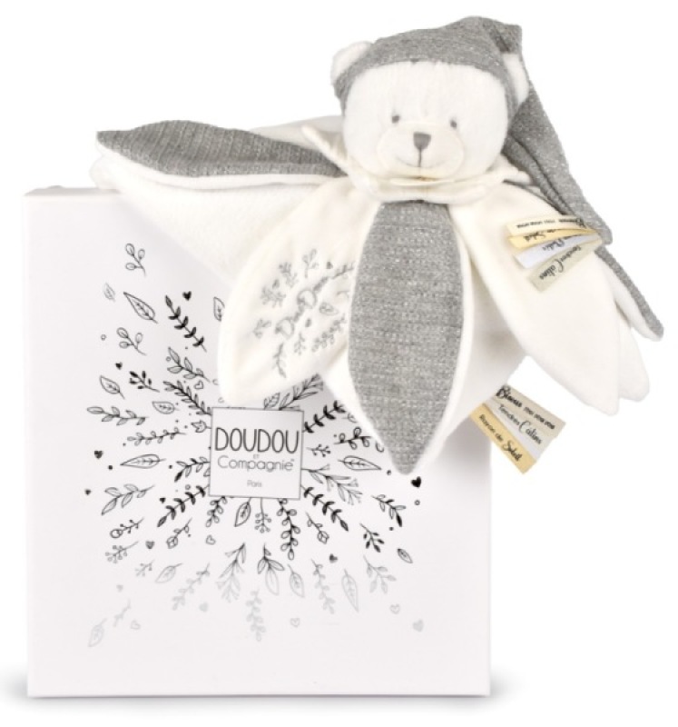 Doudou Ours Argent Collector Anniversaire 25 ans Doudou et Compagnie Doudou Ours Argent Collector Anniversaire 25 ans de chez Doudou et Compagnie, collection Doudou Anniversaire 25 ans