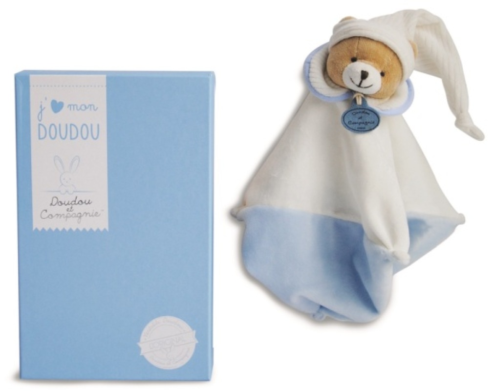 Doudou et Compagnie Doudou Ours Bleu - 25 cm Doudou et Compagnie Doudou Ours Bleu - 25 cm
