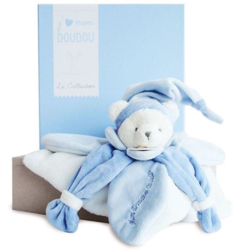 Doudou Ours Collector Bleu - 24 cm Doudou et Compagnie Doudou Ours Collector Bleu - 24 cm de chez Doudou et Compagnie, collection J'aime mon Doudou