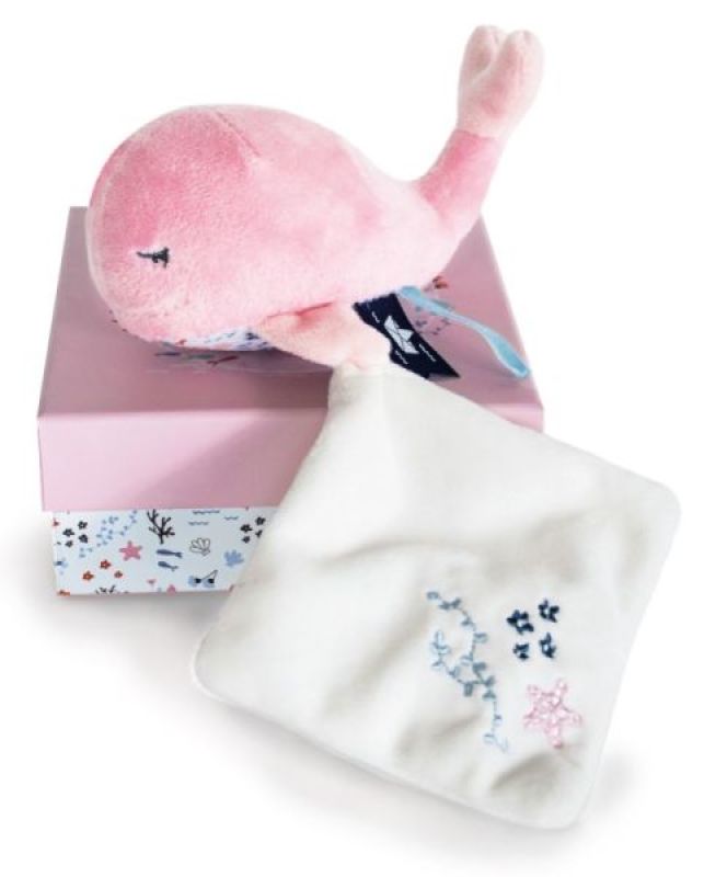 Doudou et Compagnie Peluche Baleine Rose et Doudou Sous l'Océan Doudou et Compagnie Peluche Baleine Rose et Doudou Sous l'Océan