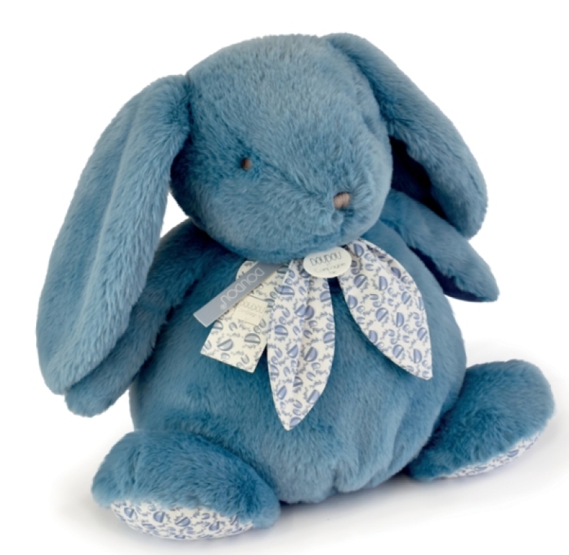 Peluche Lapin Bleu Lapin Doudou Doudou et Compagnie Peluche Lapin Bleu Lapin Doudou de chez Doudou et Compagnie, collection Lapin Doudou