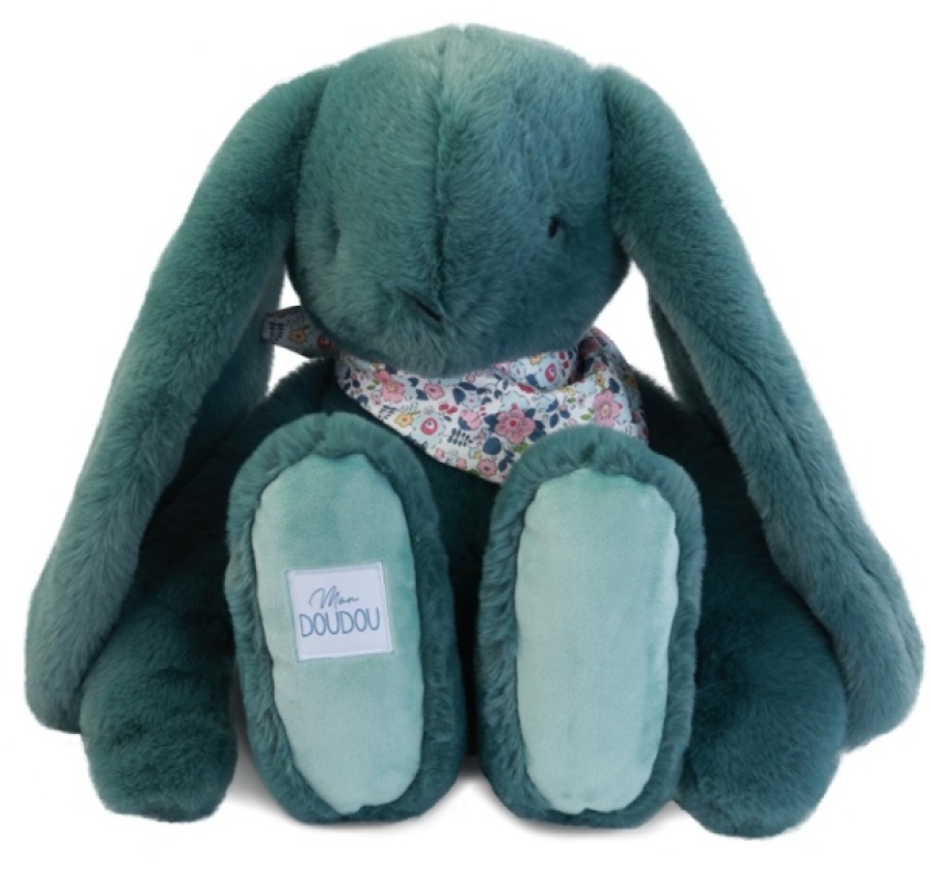 Peluche Lapin Fleurette Eucalyptus - 50 cm Doudou et Compagnie Peluche Lapin Fleurette Eucalyptus - 50 cm de chez Doudou et Compagnie, collection Lapin Fleurette
