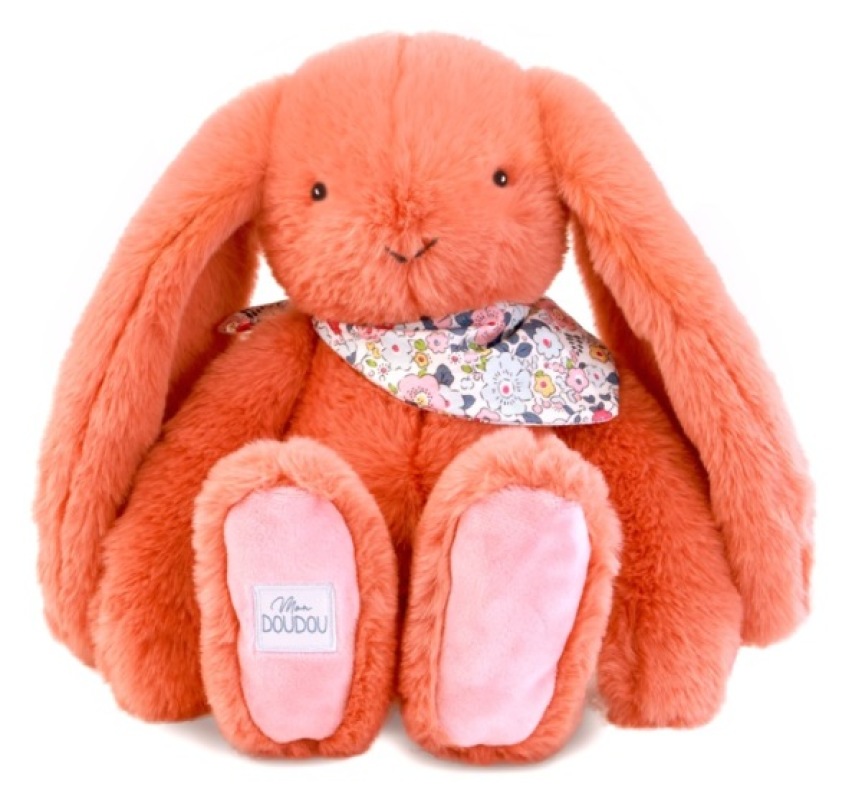 Peluche Lapin Fleurette Terracotta - 35 cm Doudou et Compagnie Peluche Lapin Fleurette Terracotta - 35 cm de chez Doudou et Compagnie, collection Lapin Fleurette