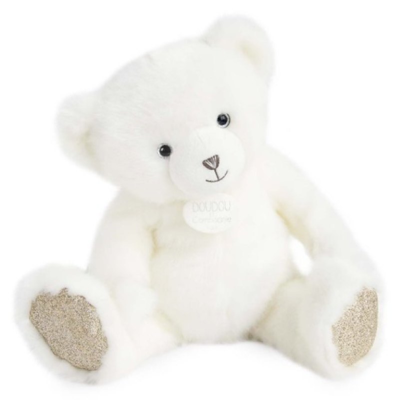 Doudou et Compagnie Peluche Ours Collection Blanc Poudré - 37 cm Doudou et Compagnie Peluche Ours Collection Blanc Poudré - 37 cm