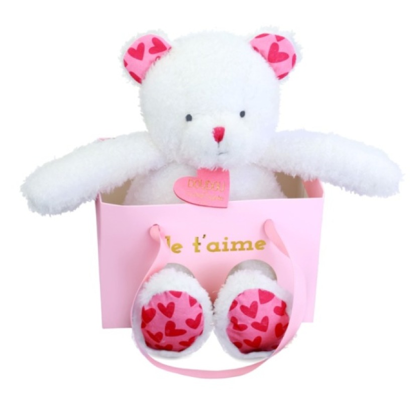 Peluche Ours Je t aime Doudou et Compagnie Peluche Ours Je t aime de chez Doudou et Compagnie, collection Happy Doudou to You