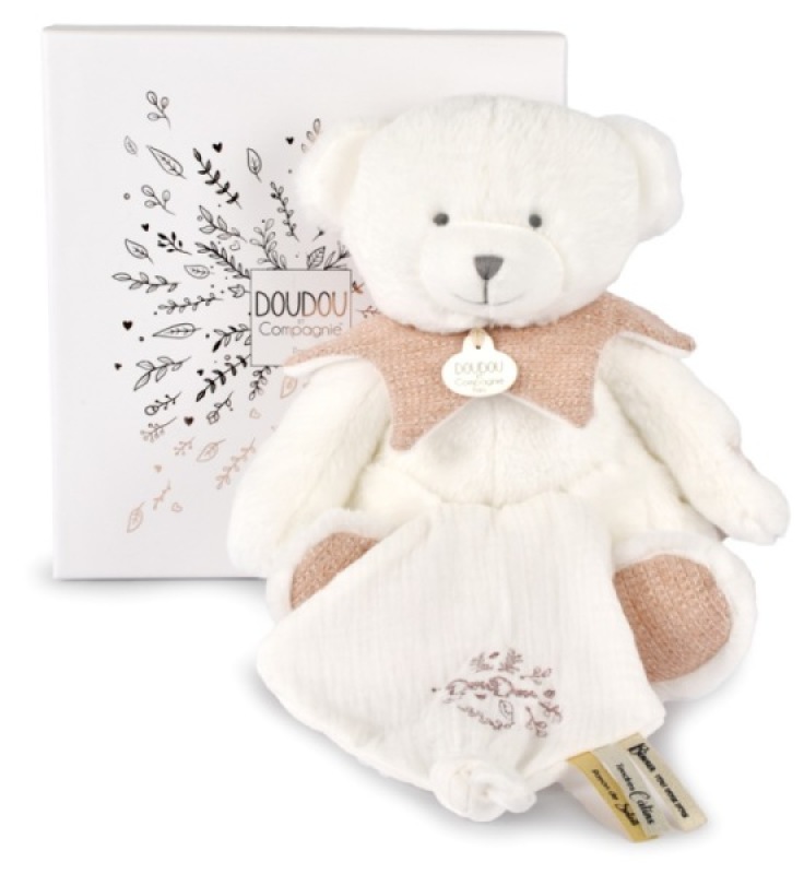 Peluche Pantin Ours Rose Anniversaire 25 ans Doudou et Compagnie Peluche Pantin Ours Rose Anniversaire 25 ans de chez Doudou et Compagnie, collection Doudou Anniversaire 25 ans