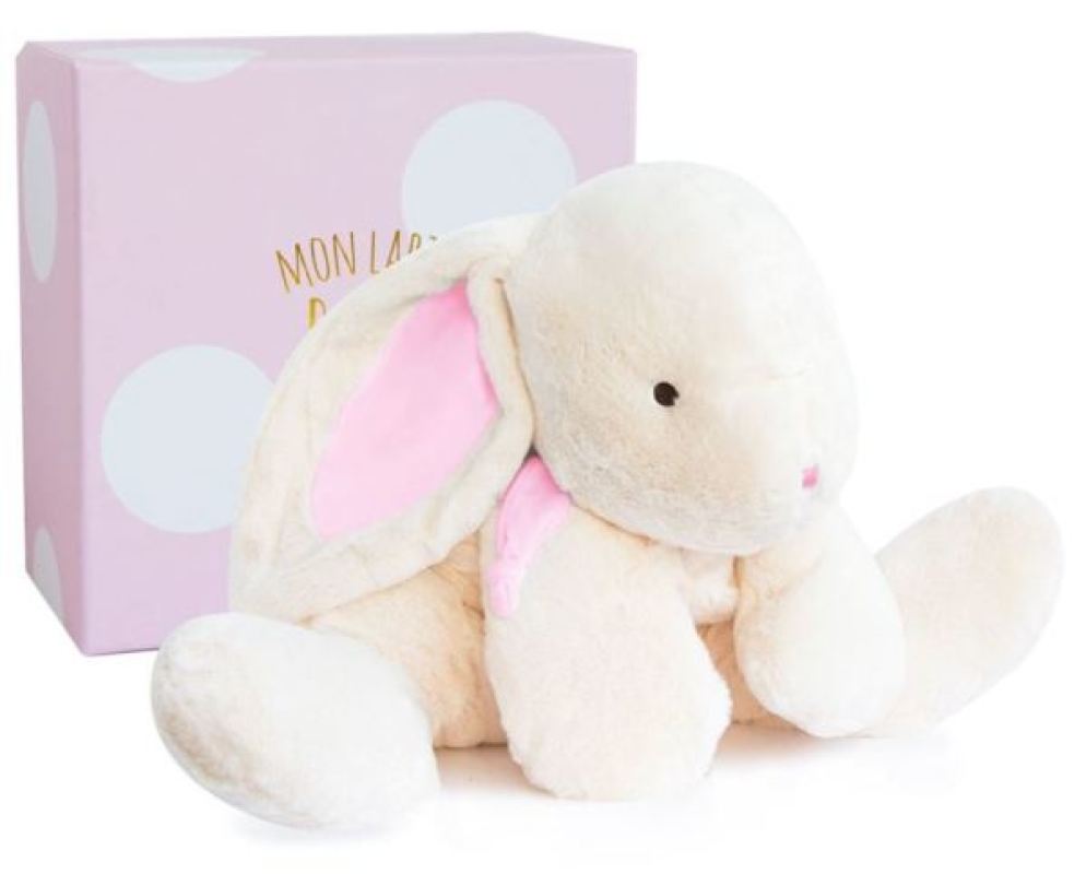 Peluche Poche Pyjama Lapin Rose Doudou et Compagnie Peluche Poche Pyjama Lapin Rose de chez Doudou et Compagnie, collection Doudou Tendre