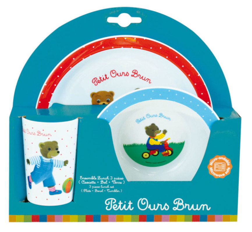Coffret Repas Petit Ours Brun Fun House Coffret Repas Petit Ours Brun de chez Fun House, collection A table
