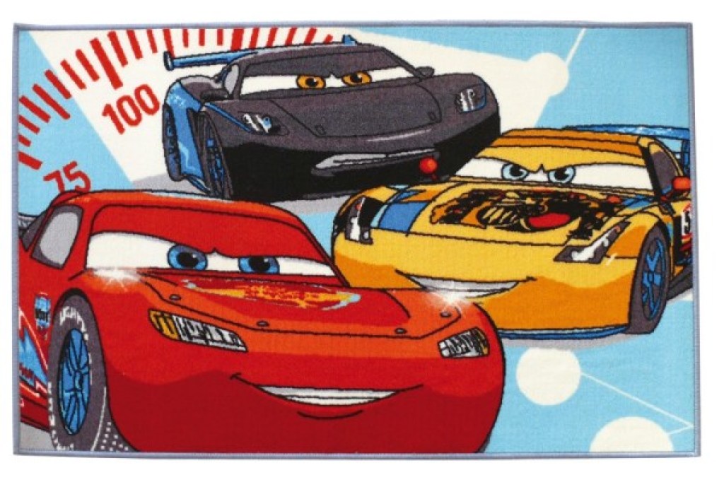 Tapis Cars Ice Racing Bleu Fun House Tapis Cars Ice Racing Bleu de chez Fun House, collection Les Tapis