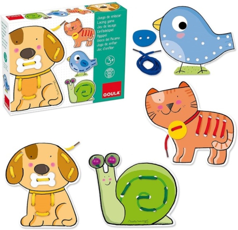 Jeu de Laçage Animaux Goula Jeu de Laçage Animaux de chez Goula, collection Matériel éducatif