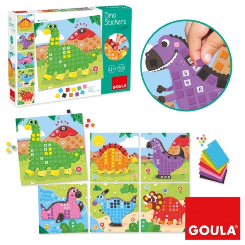 Jeu Dino Stickers de chez Goula, collection Matériel éducatif