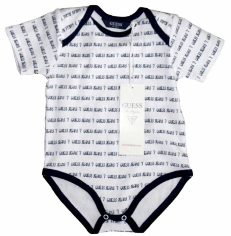 Guess Enfant Body Blanc et Bleu 3/6 mois Guess Enfant Body Blanc et Bleu 3/6 mois