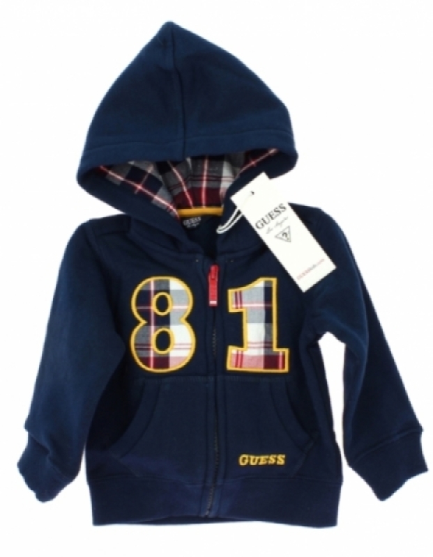 Gilet Zippé à Capuche Bleu 81 - 12 mois Guess Enfant Gilet Zippé à Capuche Bleu 81 - 12 mois de chez Guess Enfant, collection Baby Jeans Boys
