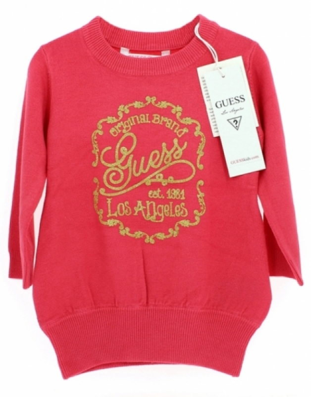 Guess Enfant Robe-Pull Rose 18 mois Guess Enfant Robe-Pull Rose 18 mois