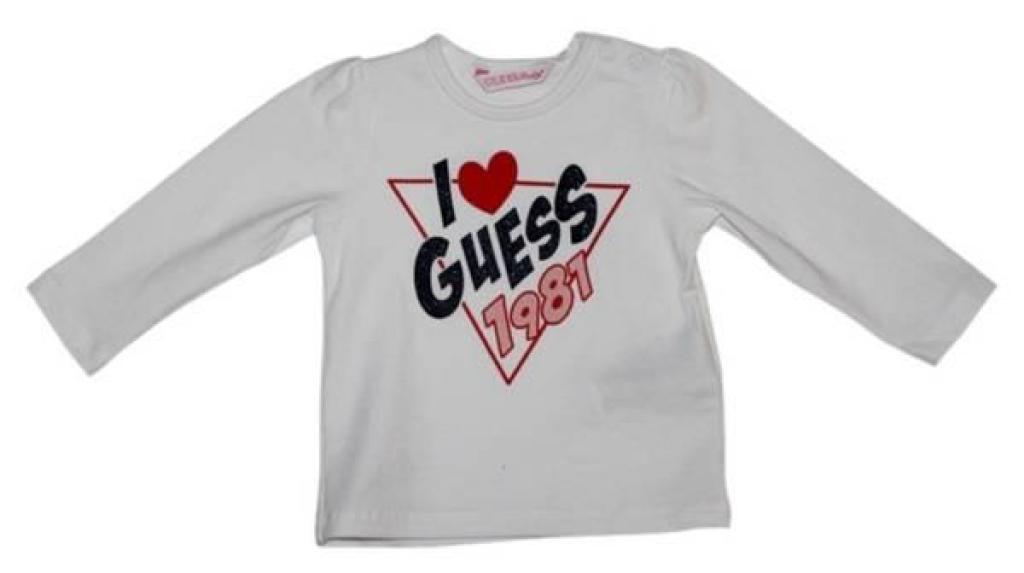 Guess Enfant Tee-Shirt Optic White 6/9 mois Guess Enfant Tee-Shirt Optic White 6/9 mois