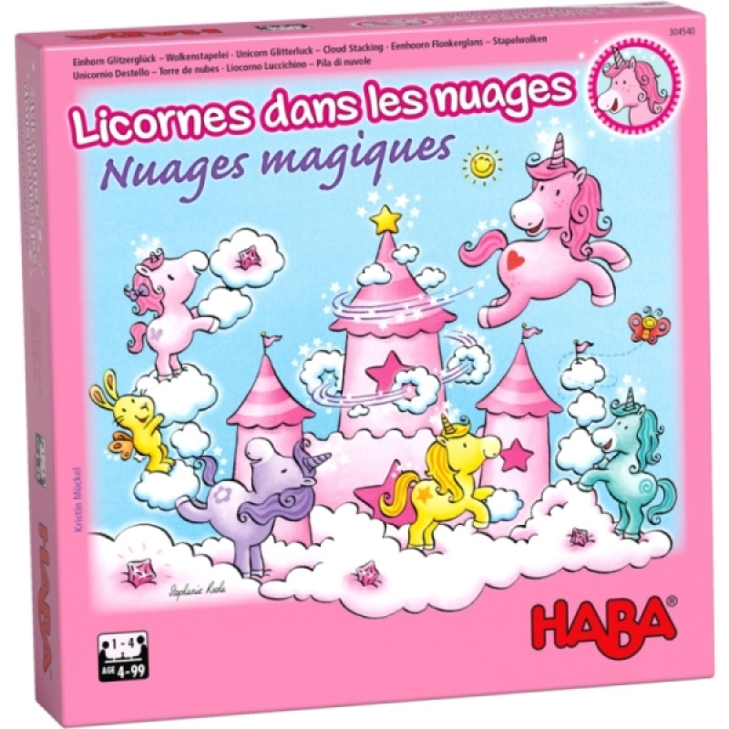 Licorne dans les Nuages - Nuages Magiques de chez Haba, collection Jeux de Société