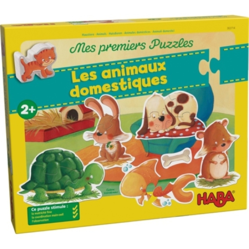 Mes Premiers Puzzles - Les Animaux Domestiques Haba Mes Premiers Puzzles - Les Animaux Domestiques de chez Haba, collection Premiers Jeux