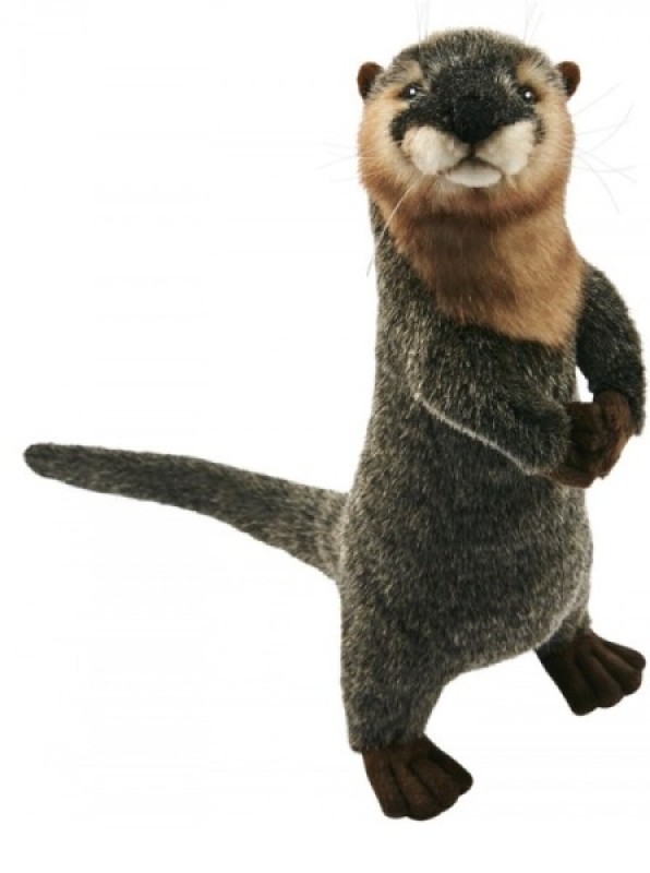 Peluche Loutre Dressée - 37 cm Hansa Peluche Loutre Dressée - 37 cm de chez Hansa, collection Animaux de Rivière et de Prairie