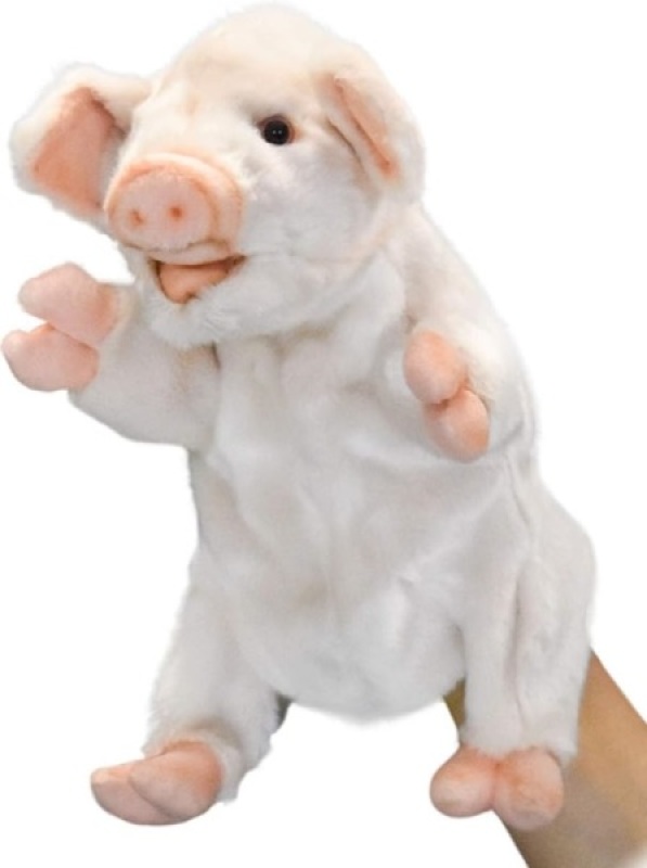 Peluche Marionnette Cochon Hansa Peluche Marionnette Cochon de chez Hansa, collection Le monde des marionnettes